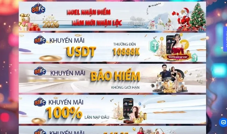 Các chương trình khuyến mãi 88FC hấp dẫn